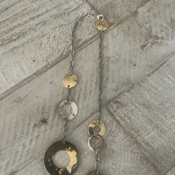 Vintage RLM Robert Lee Morris
Modernist Sterling Silver Brass Link Necklace - Picture 7 of 9